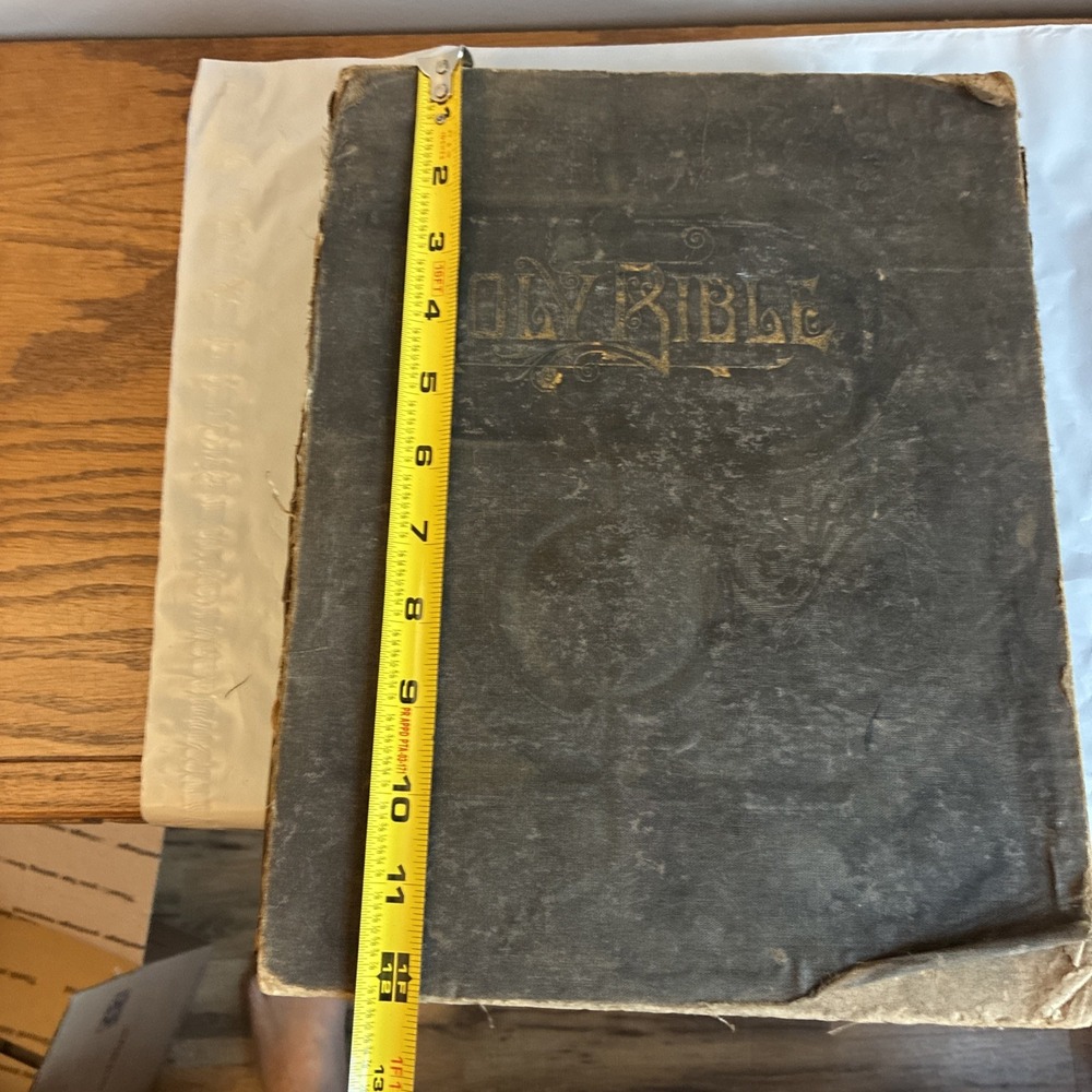 Antique 1892 Holy Bible By T.J. Gattis And Son, Durham, North Carolina - Picture 2 of 16